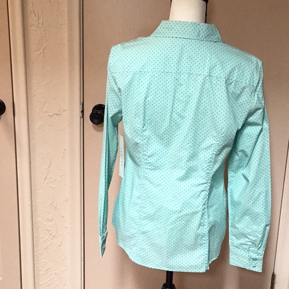 Tribal Print Collared Long Sleeve Blouse - Picture 2 of 4